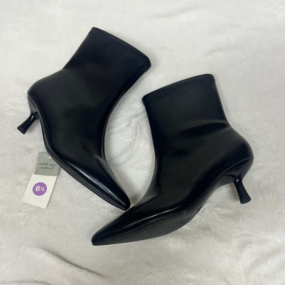 a new day Elegant Black Ankle Boots - Picture 1 of 9